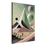 Cuadros Un desierto surrealista con formas geométricas