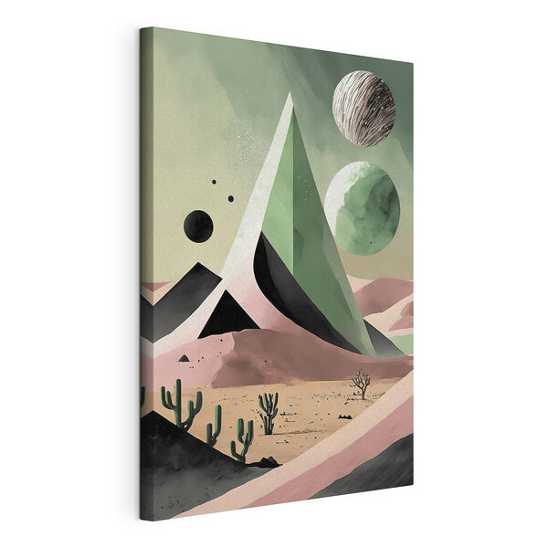Un desierto surrealista con formas geométricas Cuadros Un desierto surrealista con formas geométricas