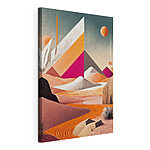 Cuadros Paisaje surrealista con formas geométricas