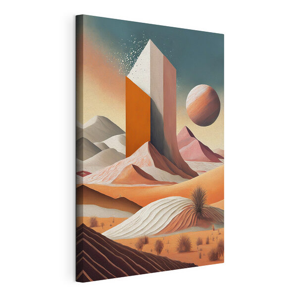 Paisaje desértico surrealista con un monolito Cuadros Paisaje desértico surrealista con un monolito