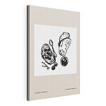 Cuadros Dibujo en blanco y negro de una roca