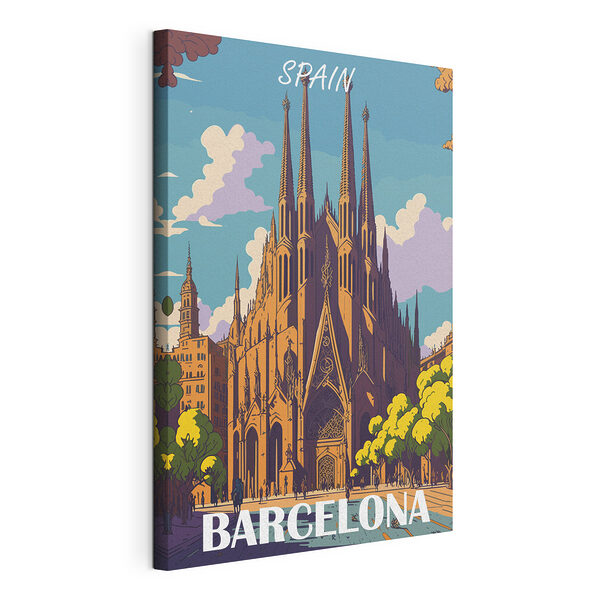Una maravilla arquitectónica en Barcelona, España Cuadros Una maravilla arquitectónica en Barcelona, España
