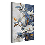 Cuadros Flores de magnolia y fondo azul intenso