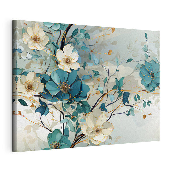 Pintura de flores y hojas Cuadros Pintura de flores y hojas