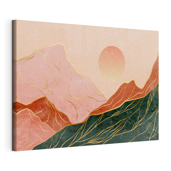 Cuadros Cuadro de montañas y el sol