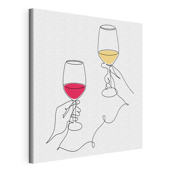 Cuadros Dibujo de una copa de vino