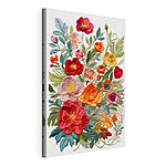 Cuadros Motivo floral bordado de colores vivos