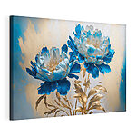 Cuadros Flor azul y blanca