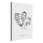 Cuadros Dibujo en blanco y negro del rostro de un hombre