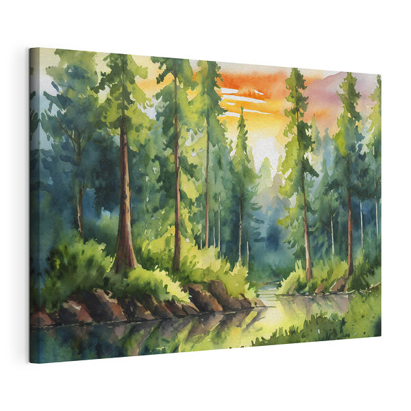 Cuadros Pintura en acuarela de un árbol