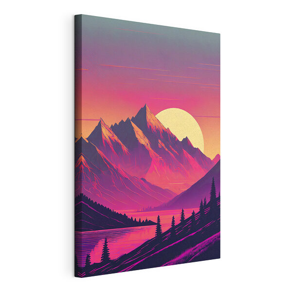Cuadros Cordillera con el sol al fondo