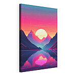 Cuadros Puesta de sol sobre una cordillera