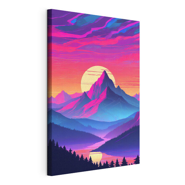 Cuadros Montaña con el sol a sus espaldas