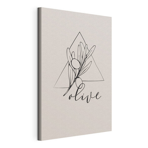 Dibujo en blanco y negro de una planta Cuadros Dibujo en blanco y negro de una planta