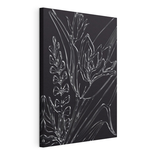 Diseño floral metalizado sobre fondo oscuro Cuadros Diseño floral metalizado sobre fondo oscuro