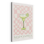 Cuadros Ilustración retro de una margarita con una rodaja de lima