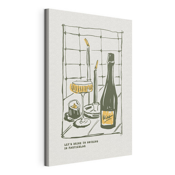 Cuadros Dibujo de una botella de vino y unas copas (SKU: s38080) Cuadros Cuadros Dibujo de una botella de vino y unas copas (SKU: s38080)