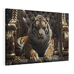 Cuadros Majestuoso tigre descansando en un trono ornamentado