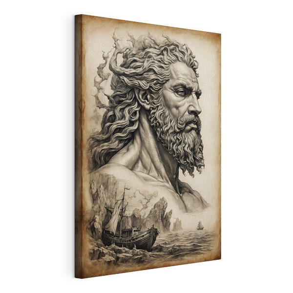 Cuadros Cuadros Dibujo de un hombre con barba (SKU: s38128)