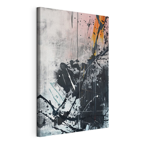 Pintura en negro y naranja Cuadros Pintura en negro y naranja