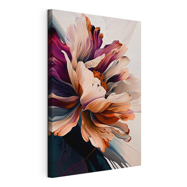 Cuadros Motivo floral abstracto, capas de colores vivos