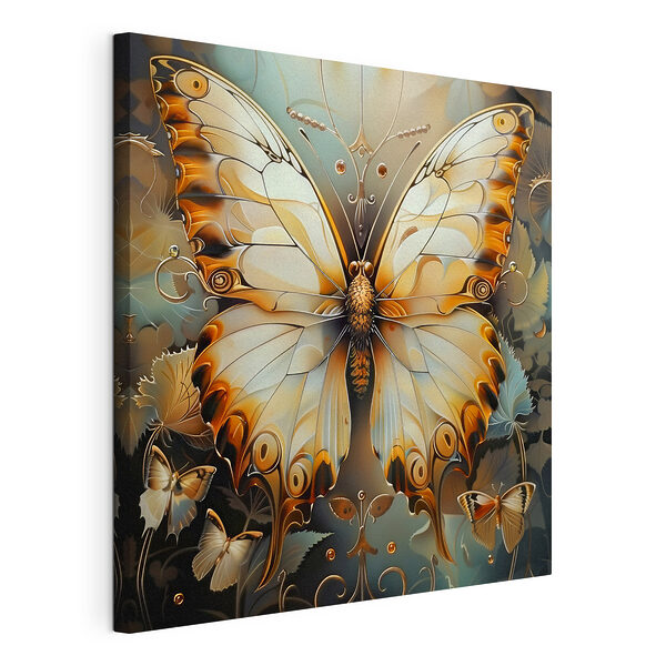 Cuadros Mariposa de diseño intrincado con motivos coloridos
