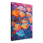 Cuadros Flores de colores vivos en tonos surrealistas