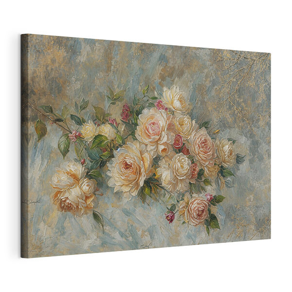 Elegantes rosas en un cuadro clásico Cuadros Elegantes rosas en un cuadro clásico