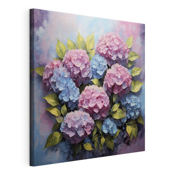 Cuadro de flores de hortensia rosas y azules Cuadros Cuadro de flores de hortensia rosas y azules