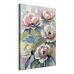 Cuadros Pintura floral llena de vida con tonos pastel