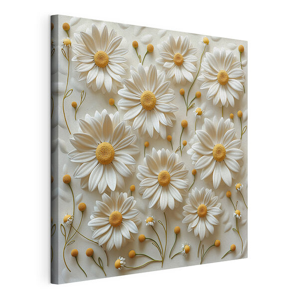 Cuadros Flor blanca y amarilla