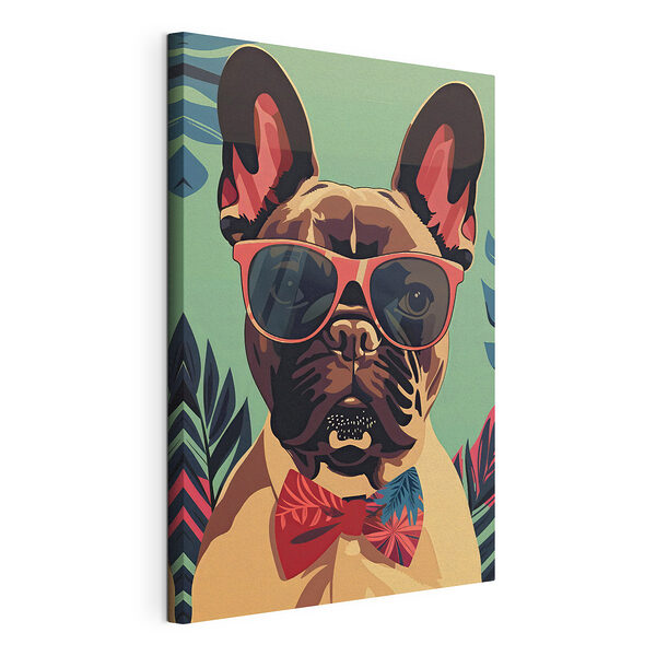 Cuadro de un perro con gafas de sol Cuadros Cuadro de un perro con gafas de sol