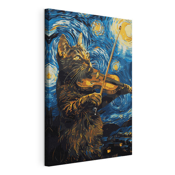 Gato tocando el violín Cuadros Gato tocando el violín