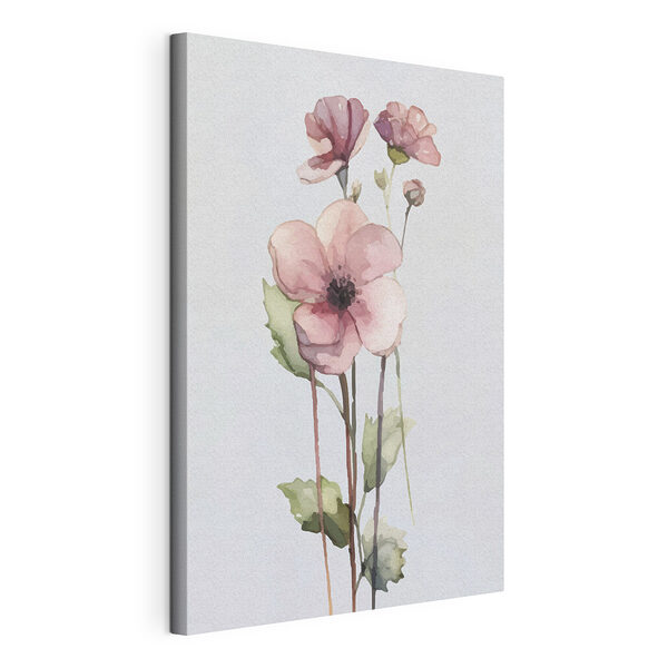 Flores rosas pintadas al estilo de la acuarela Cuadros Flores rosas pintadas al estilo de la acuarela