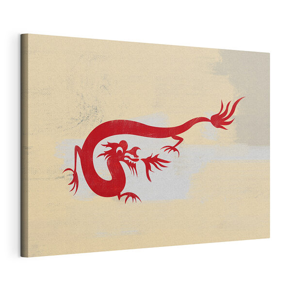Dragón rojo y blanco Cuadros Dragón rojo y blanco