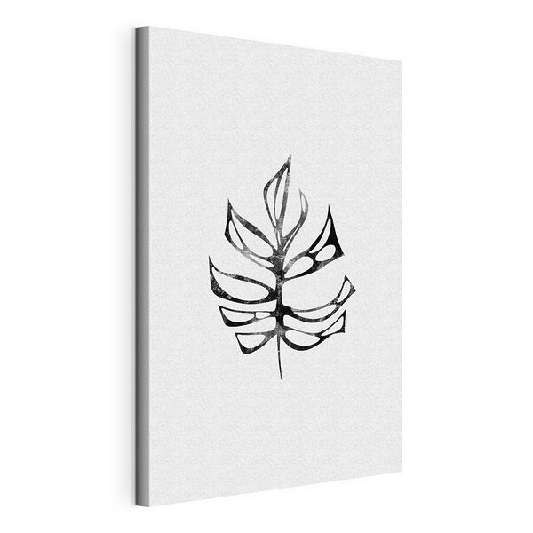 Cuadros Imagen en blanco y negro de una hoja