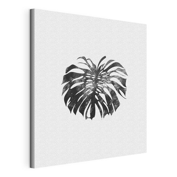 Cuadros Hoja de monstera con efecto texturizado