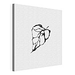 Cuadros Imagen en blanco y negro de una hoja