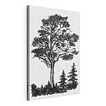 Cuadros Dibujo en blanco y negro de un árbol