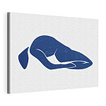 Cuadros Dibujo en azul y blanco de una mujer tumbada