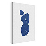 Cuadros Dibujo en azul del cuerpo de una mujer
