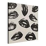 Cuadros Imagen en blanco y negro de unos labios