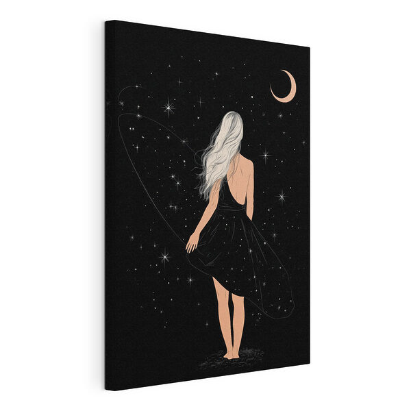 Cuadros Mujer con un vestido negro