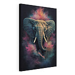 Cuadros Majestuoso elefante con un aura colorida