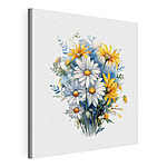 Cuadros Flor amarilla con pétalos blancos