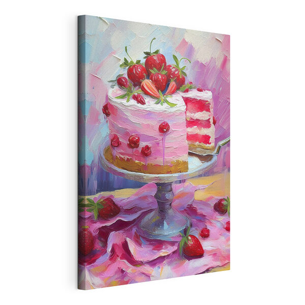 Cuadro de una tarta con fresas por encima Cuadros Cuadro de una tarta con fresas por encima
