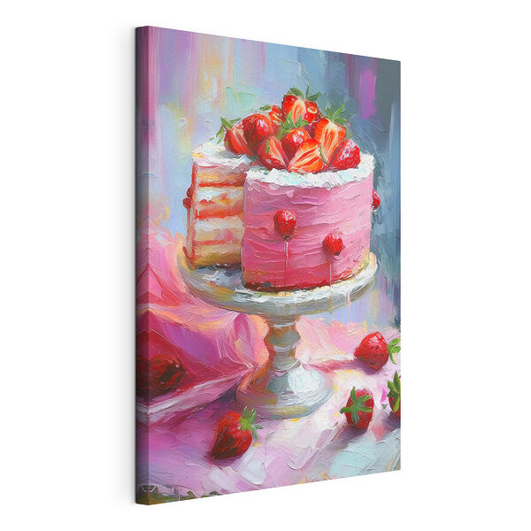 Cuadro de una tarta con fresas por encima Cuadros Cuadro de una tarta con fresas por encima