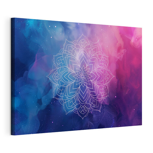 Dibujo a línea blanca sobre un fondo azul y morado Cuadros Dibujo a línea blanca sobre un fondo azul y morado