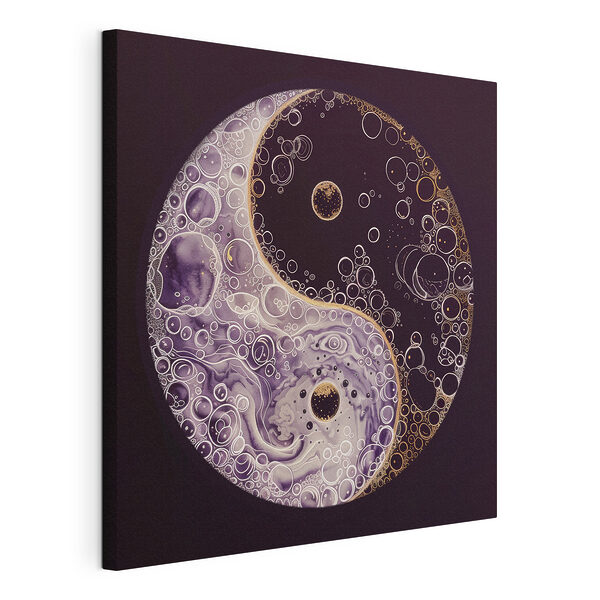 Símbolo del yin y el yang con burbujas Cuadros Símbolo del yin y el yang con burbujas