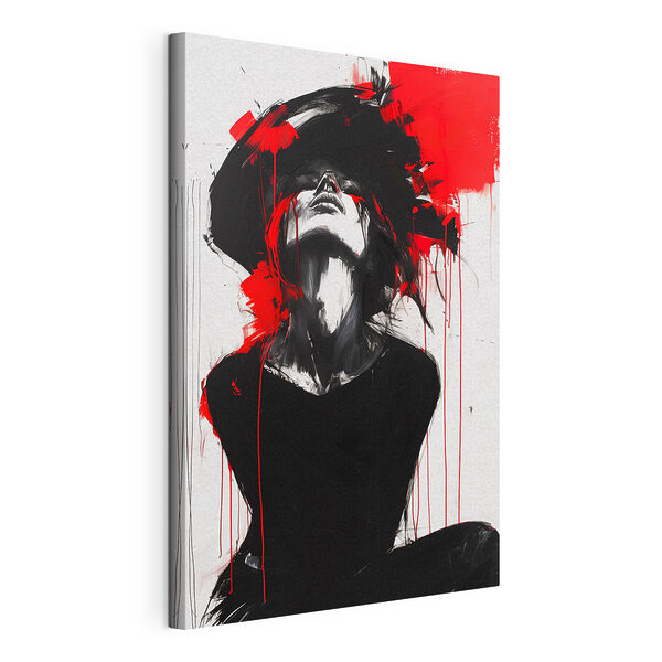 Cuadro de una mujer con pintura roja Cuadros Cuadro de una mujer con pintura roja